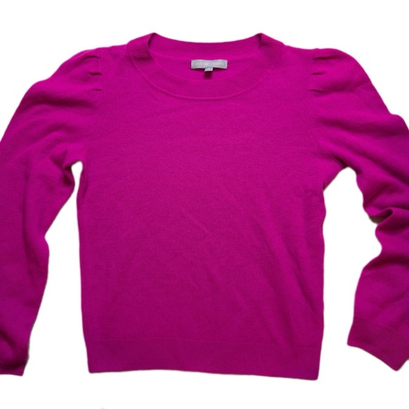 ANTONIO MELANI Sweaters - ANTONIO MELANI SWEATER 100% CASHMERE PUFF SLEEVE Ultra Pink SIZE S $149 NWOT